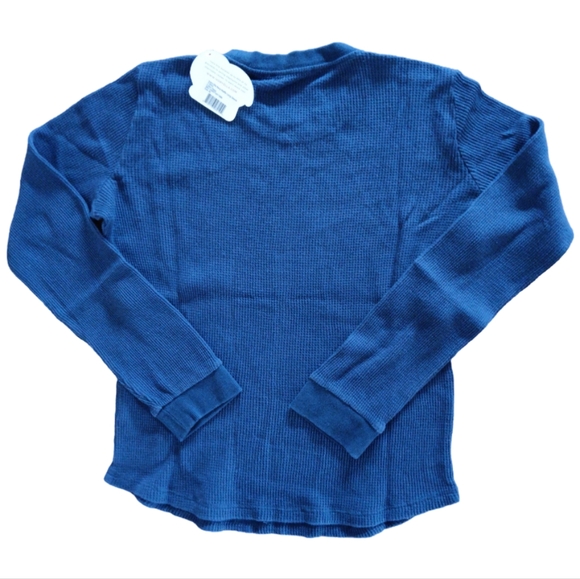 Ivory ella Snowflake Waffle Knit Long Sleeve Tee Shirt Various Sizes Navy Blue - Picture 2 of 7